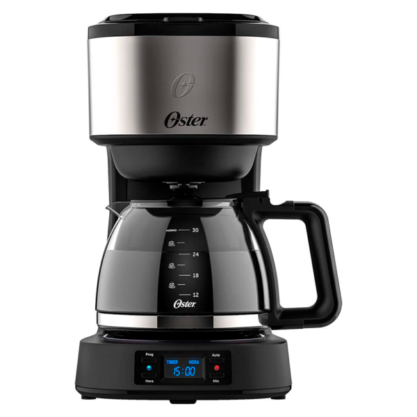 Cafeteira Oster Day Light Programável, 1,2L, 110V, Preto/Inox, 800W, OCAF500