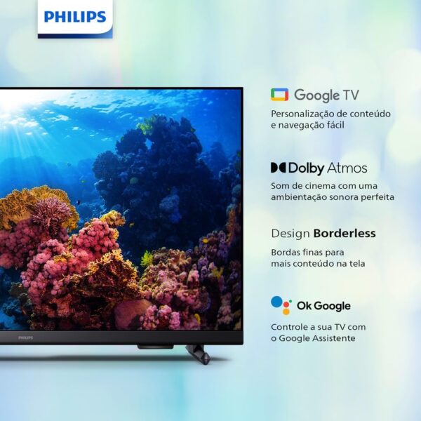 Smart TV Philips 43" Full HD 43PFG6918/78, Google TV, Comando de Voz, HDR, 3 HDMI, Wifi 5G, Bluetooth - Image 8