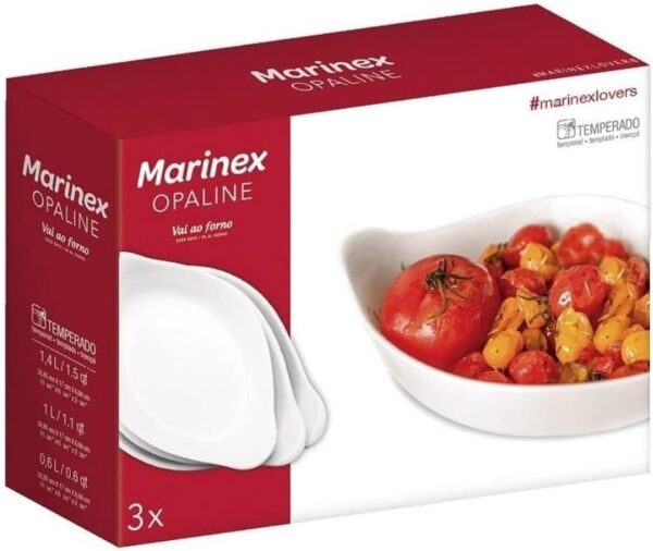 Jogo de Assadeiras Opaline Marinex Nadir - Kit 3 Unidades - Image 2