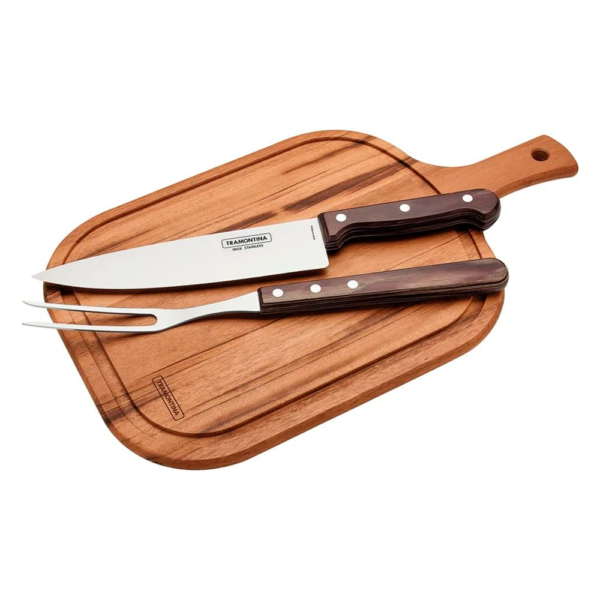 Kit para Churrasco 3 Peças Tramontina Castanho