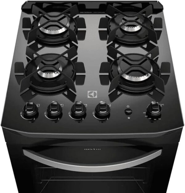 Fogão 4 Bocas Electrolux Prata Automático com Mesa de Vidro e Porta Full Glass (52LSV) - Bivolt - Image 3